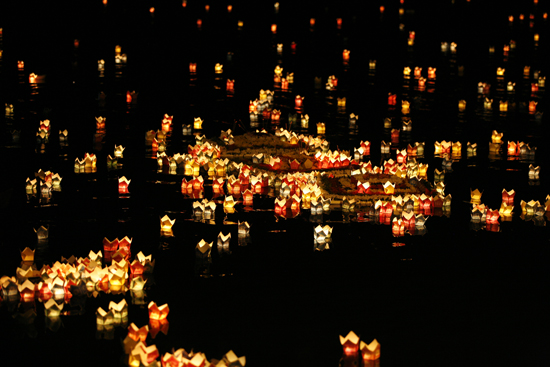 đèn hoa đăng trên sông hoài