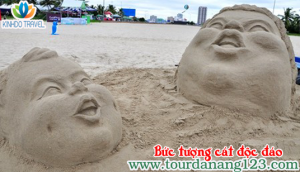 Du lịch Đà Nẵng - Bức tượng cát đoạt giải nhất cuộc thi