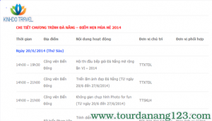 Chi tiết chương trình du lịch Đà Nẵng điểm hẹn hè 2014